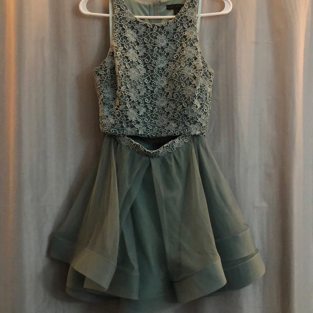 Macy’s two-piece short prom dress